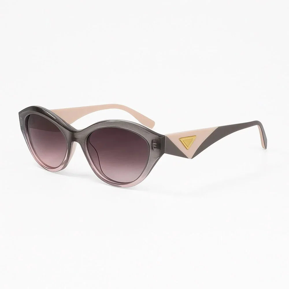 NEW Art Deco Chic Trendy Pink Grey Sunglasses - Picture 3 of 5